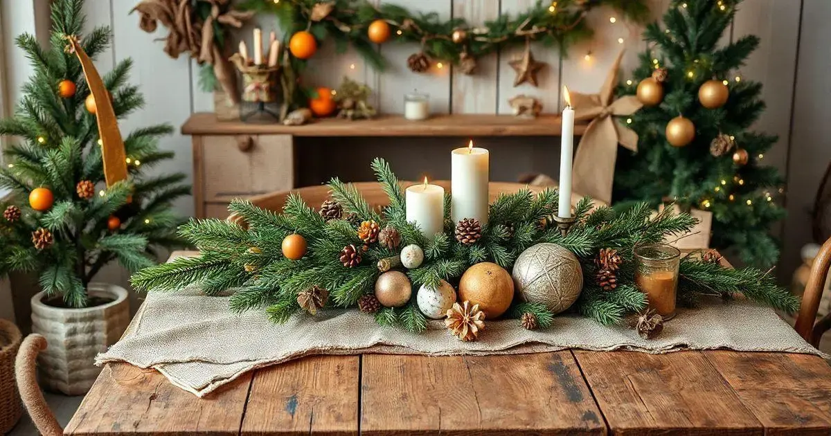 Ideias de decoração com natureza para o Natal