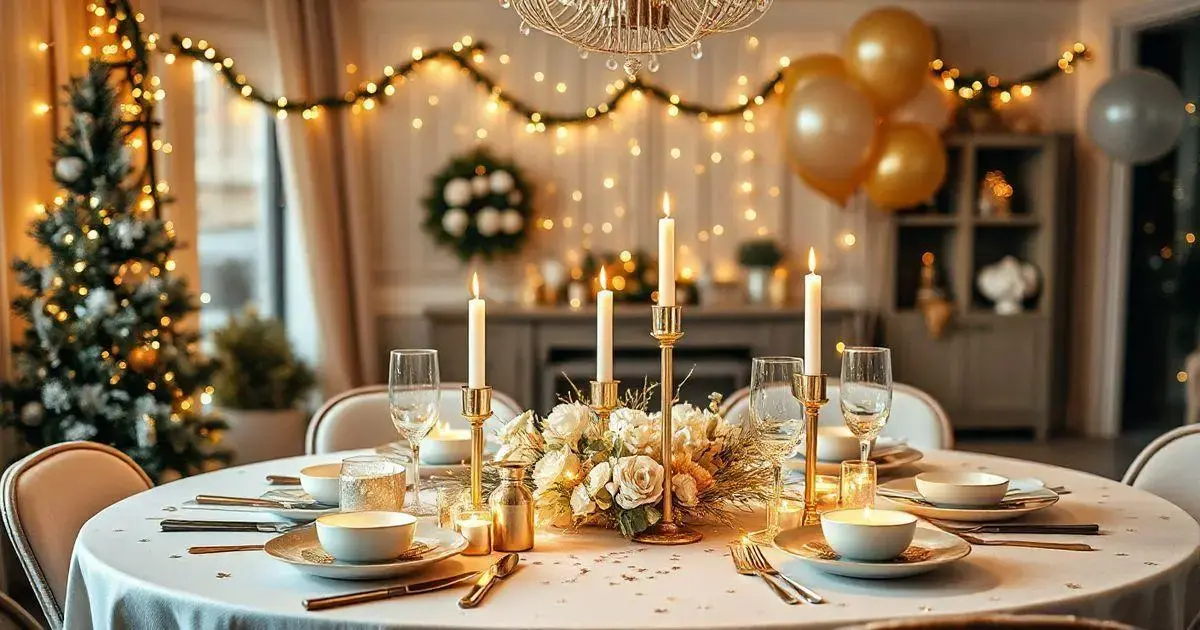 Reveillon em casa: ideias para uma decoração simples e sofisticada