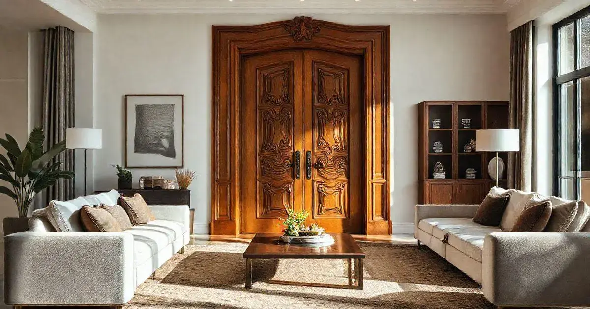 Descubra a melhor porta de madeira para sala grande e elegante