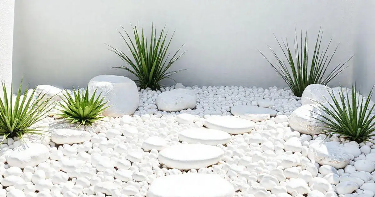 Ideias de Design para Jardins com Pedras Brancas