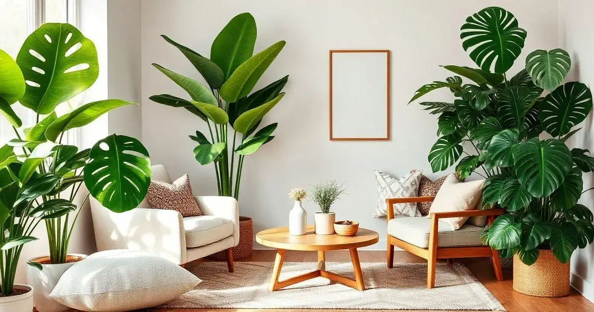 Integração de Mobiliário e Plantas para Harmonia Visual