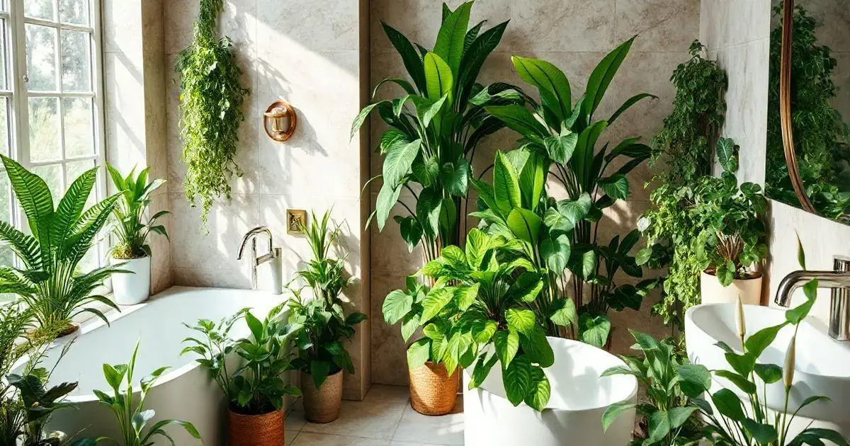 Decoração: como integrar plantas no banheiro