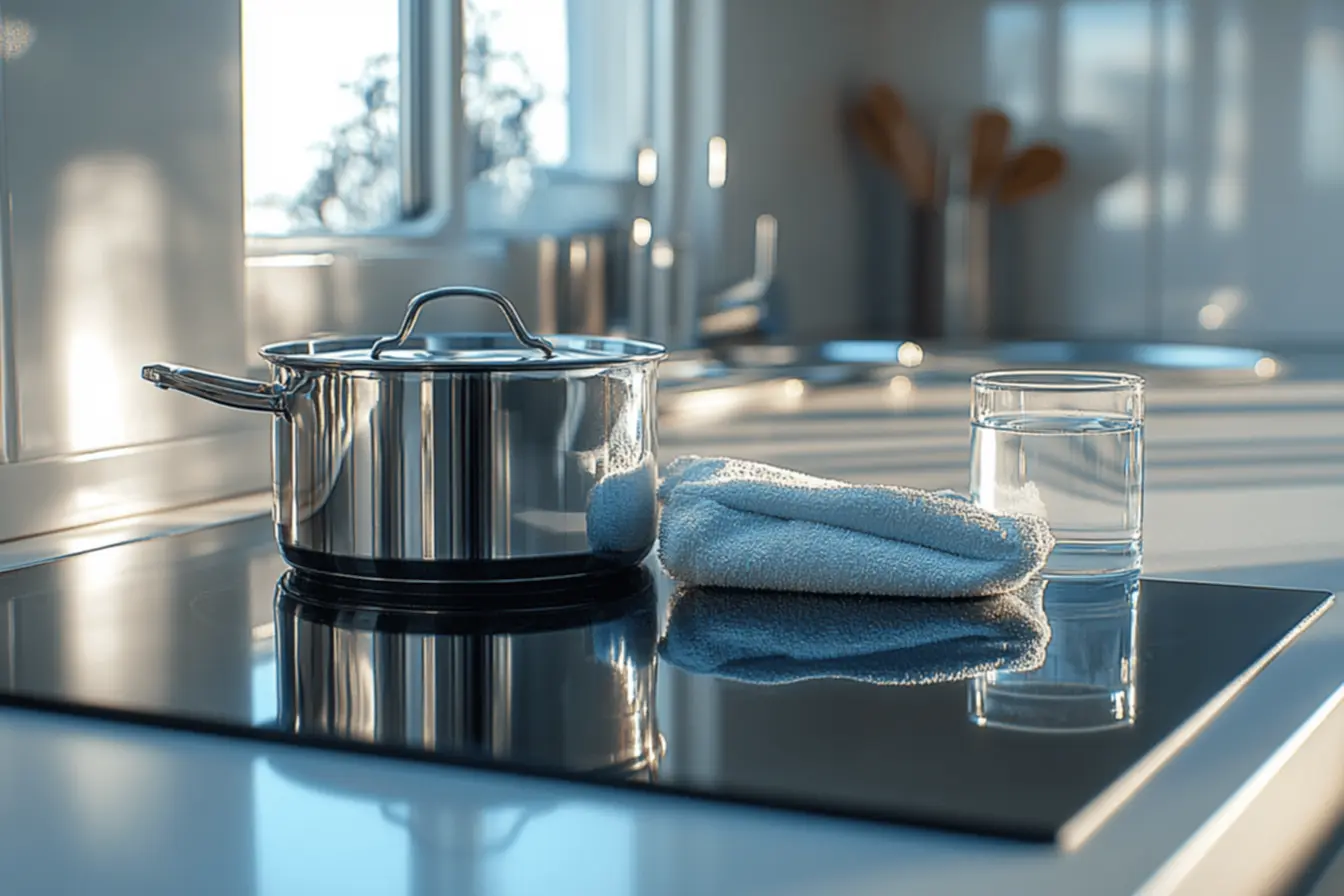 Materiais para limpeza do cooktop