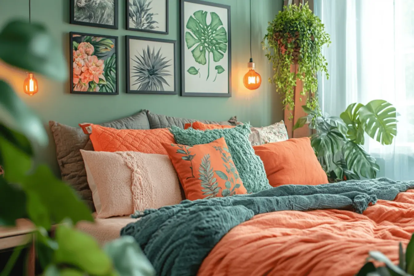 Itens de decoração que deram cara nova para meu quarto com quadros e arte nas paredes