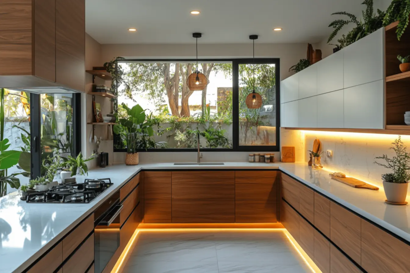 Layout em L para cozinha funcional