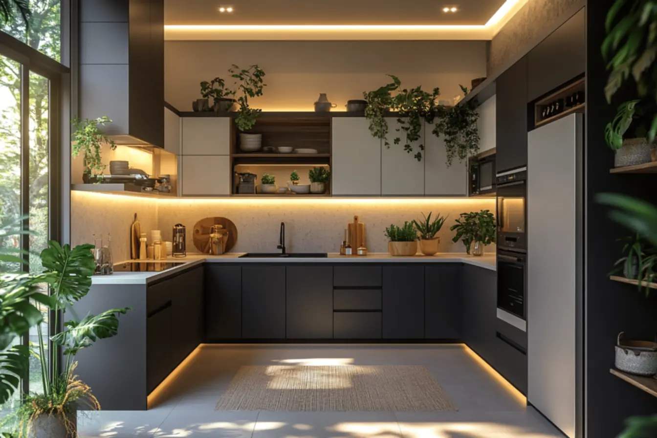 Eletrodomésticos inteligentes na cozinha moderna