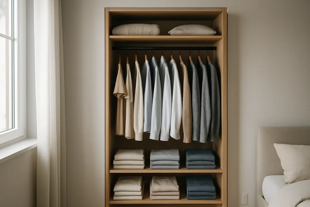 guarda roupa pequeno organizado Organização de Guarda Roupa Pequeno: Truques Que Realmente Funcionam