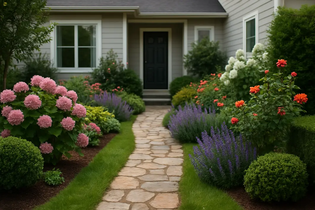 jardim na frente da casa ideias Jardins de Entrada Que Encantam Inspirações Lindas e Fáceis