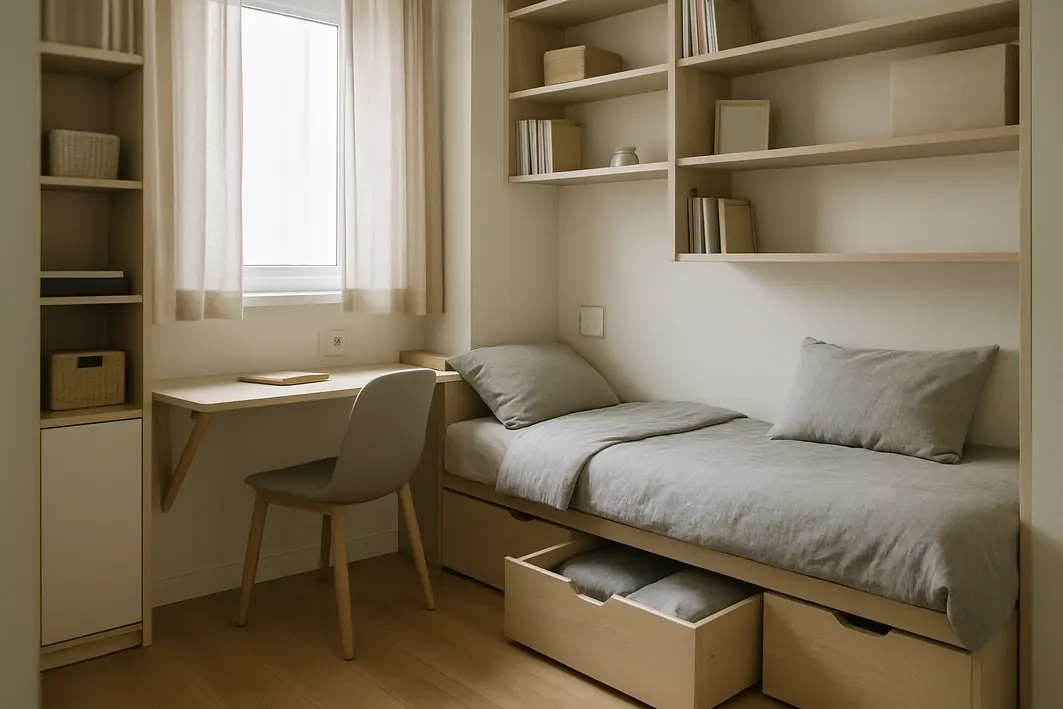 quarto pequeno ideias salvar espaco Como Deixar o Quarto Pequeno Muito Mais Funcional: 12 Ideias!