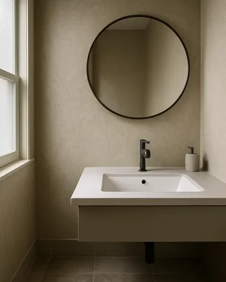 decoracao lavabo papel parede Lavabos de impacto: como ousar em espaços pequenos (ideias lindas)