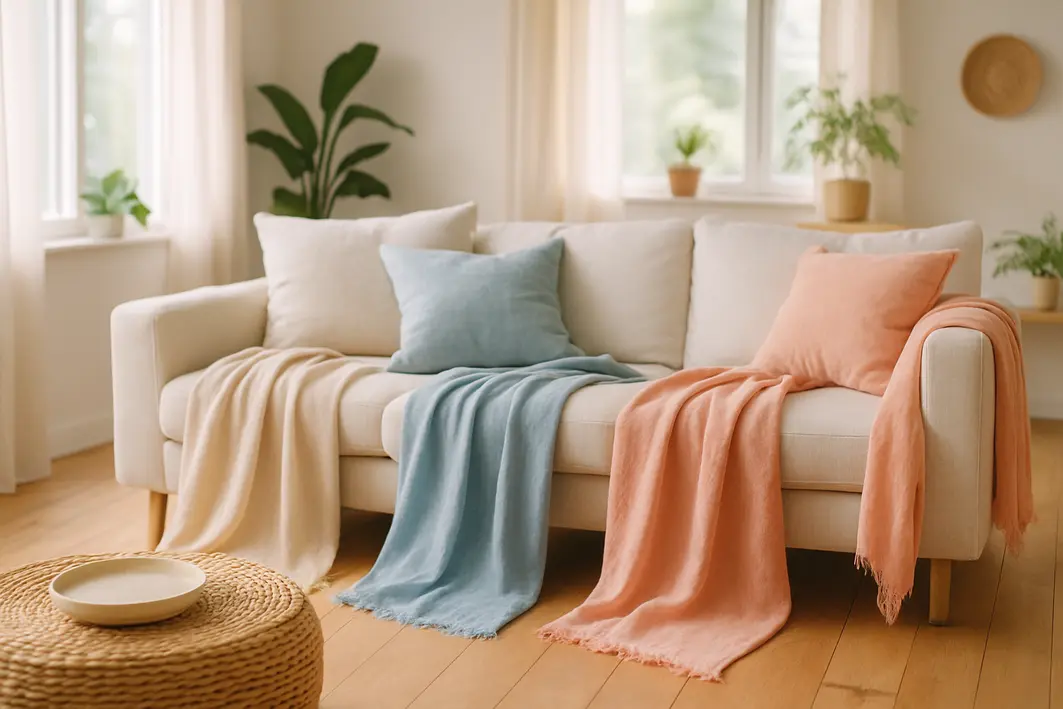 decoracao verao mantas leves O detalhe discreto que deixa a sala mais acolhedora no verão (fácil)