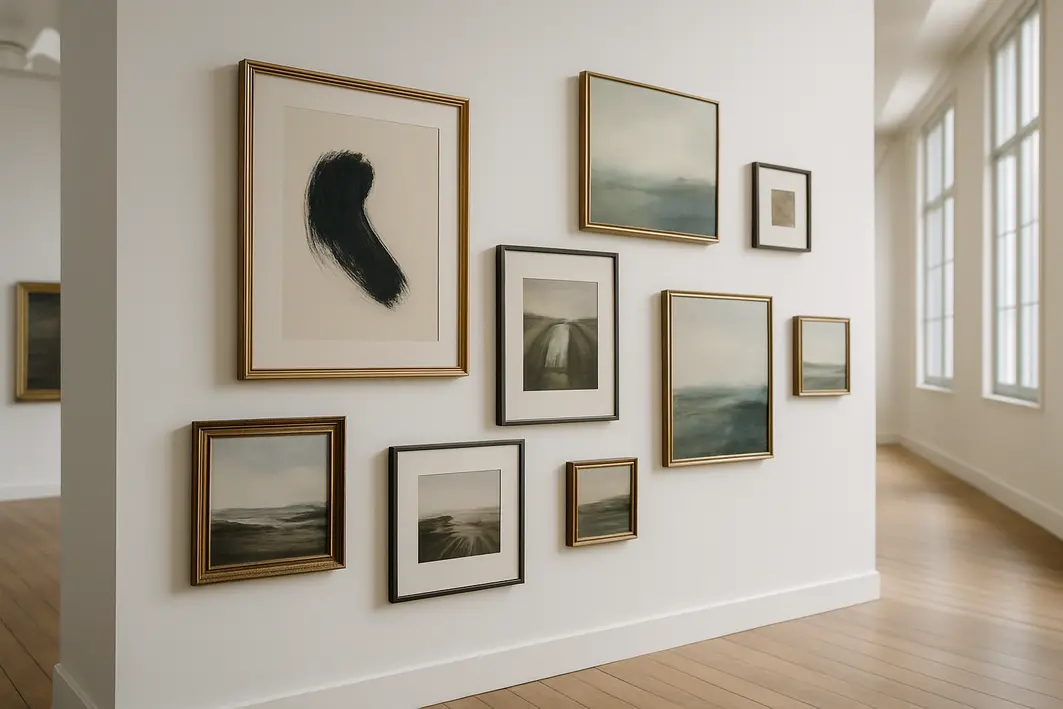 galeria quadros molduras composicao Galeria de fotos: como imprimir e emoldurar suas memórias com estilo