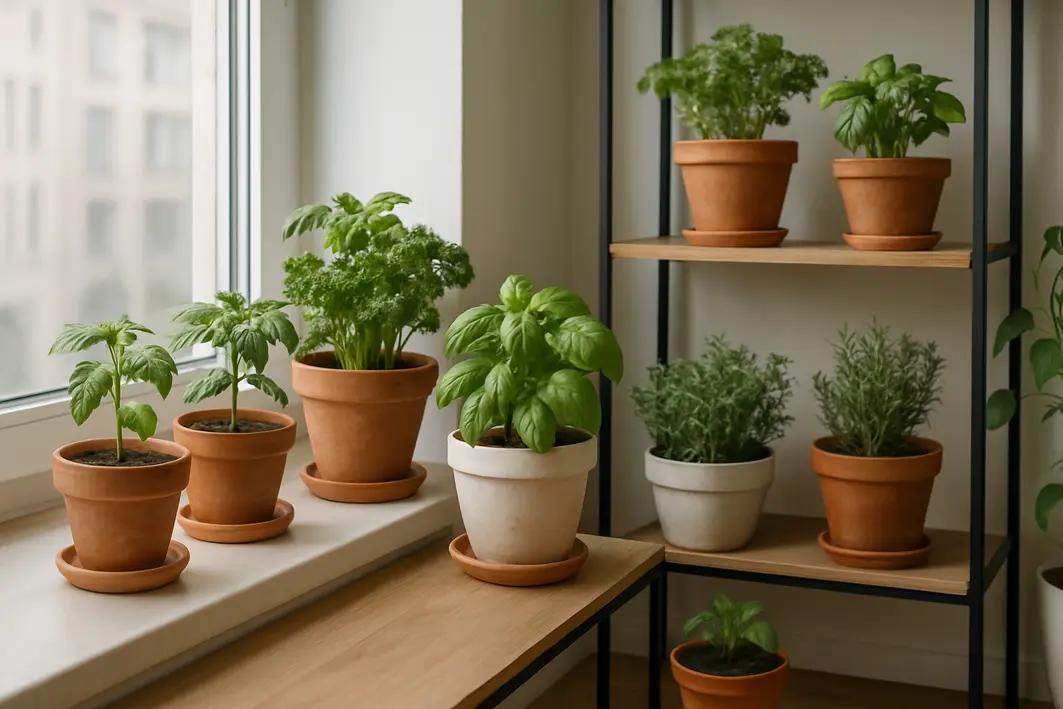 horta apartamento vasos drenagem Como montar uma horta de temperos na janela (fresco e prático)