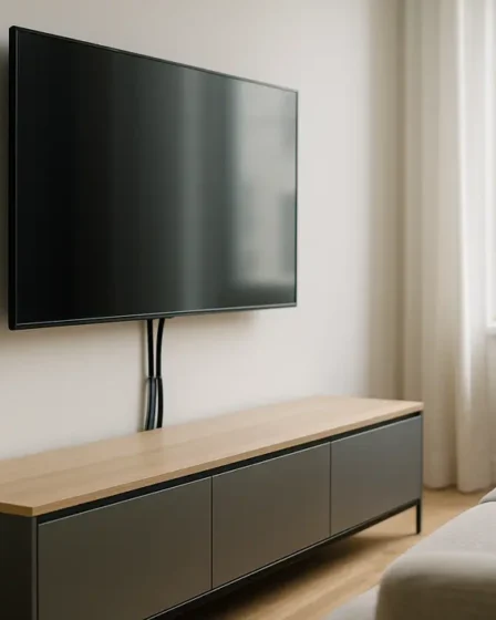 instalacao tv altura cabos Painel de TV: a altura ideal e como esconder toda a fiação (guia)