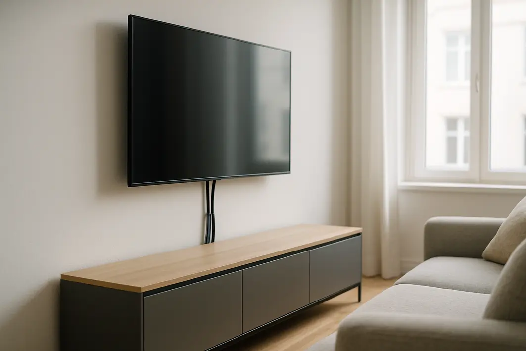 instalacao tv altura cabos Painel de TV: a altura ideal e como esconder toda a fiação (guia)
