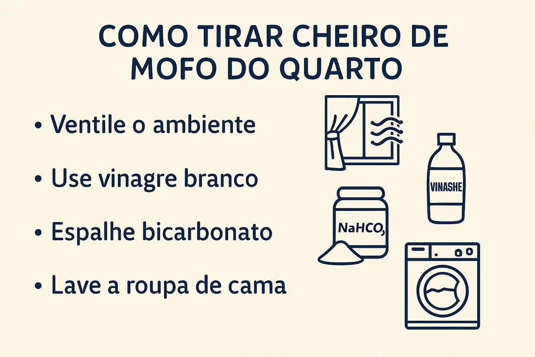 Pessoa abrindo a janela de um quarto iluminado com cortinas esvoaçantes e vaso de plantas no peitoril