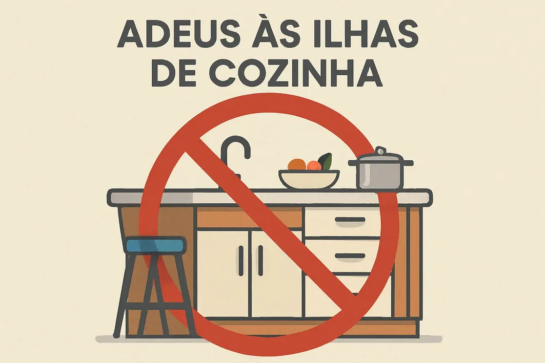 Mãos de cozinheiro organizando utensílios em bancada compacta de cozinha moderna com iluminação natural