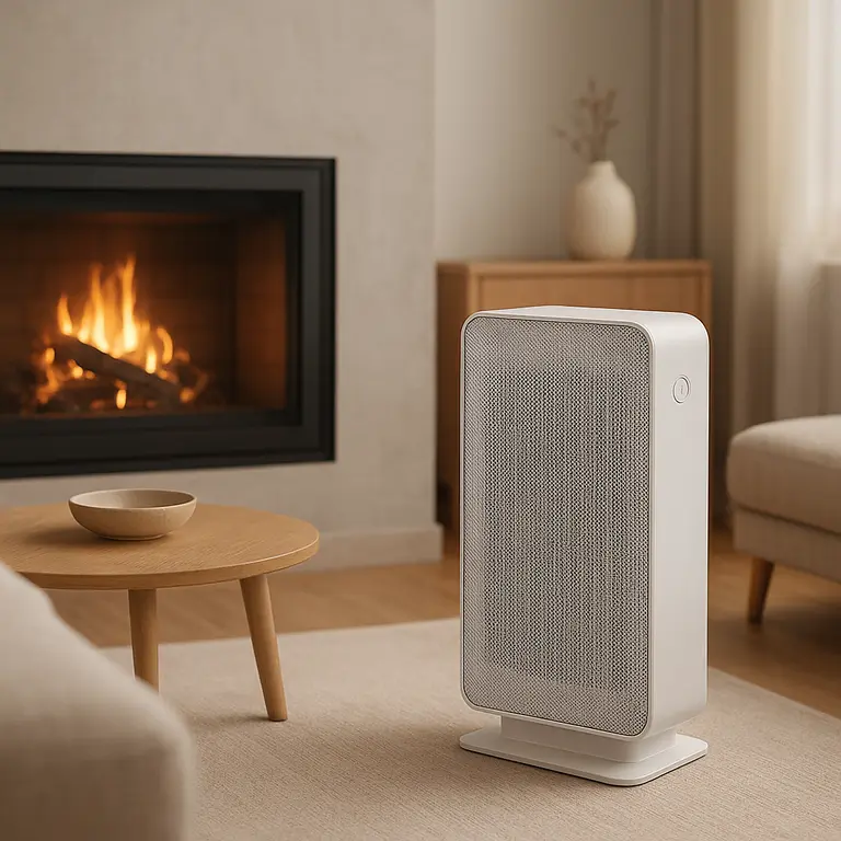 Lareira moderna em sala contemporânea com decoração elegante