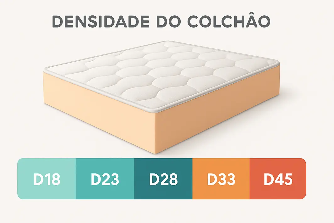 Mãos masculinas ajustando espuma densa branca sobre colchão aberto mostrando textura e estrutura porosa