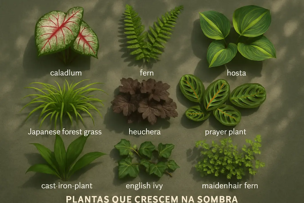 Jovem mulher cuidando de planta verde de folhas largas em vaso próximo a janela sombreada