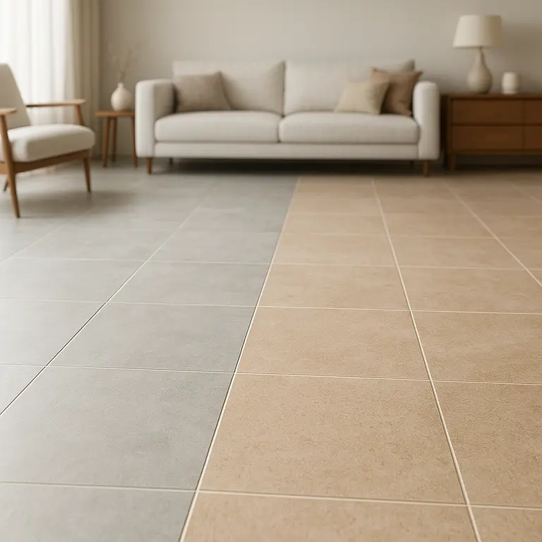 Ambiente com piso ceramico Ceusa ao lado de piso Portinari em sala moderna