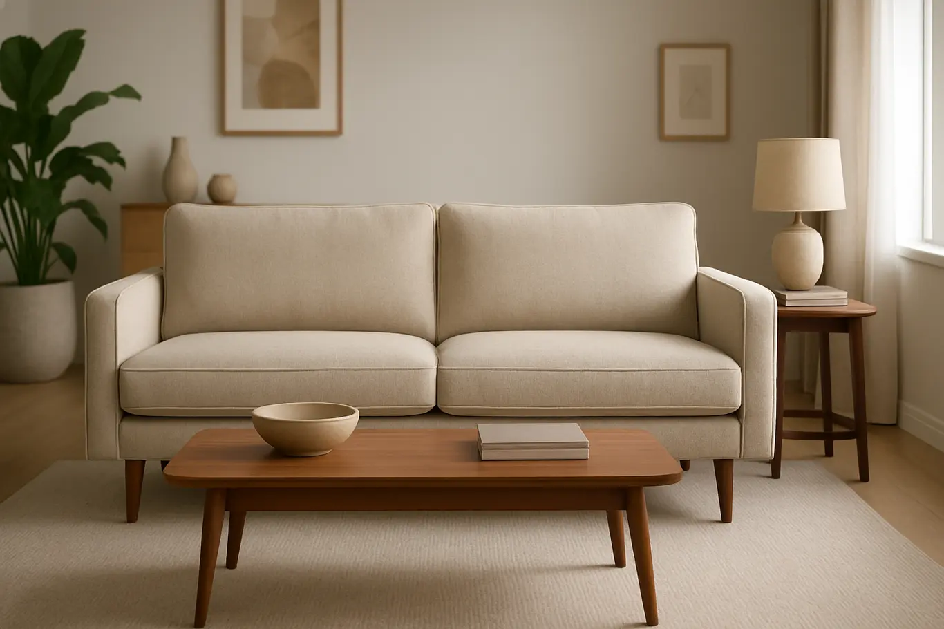 sofas elegantes baratos sala moderna Sofá elegante barato em sala de estar moderna com decoração aconchegante